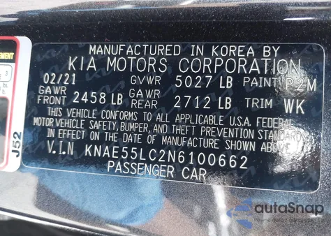 2022 Kia Stinger Gt2 from USA, damaged, VIN KNAE55LC2N6100662